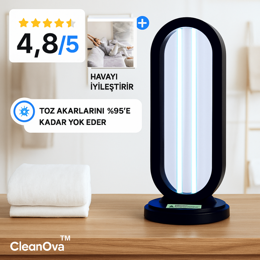 CleanOva™ – Kimyasalsız UV-C Ortam Temizleyici